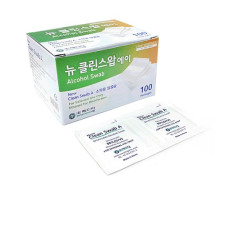 뉴 클린스왑 에이(종이포장) 100매 x 1개 /알콜스왑 일회용알콜솜 소독